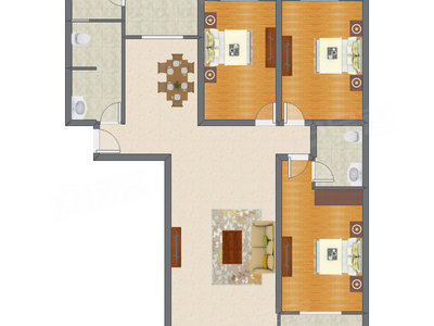 3室2厅 183.61平米