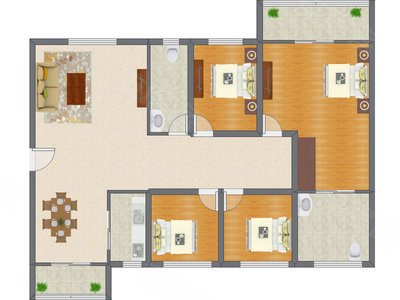 4室2厅 148.52平米