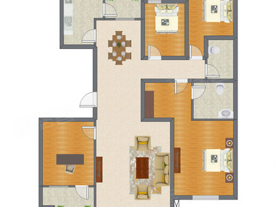 4室2厅 160.75平米