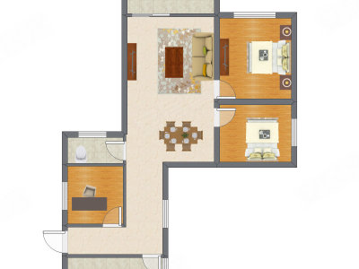 3室2厅 78.55平米