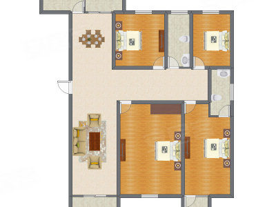 4室2厅 151.92平米