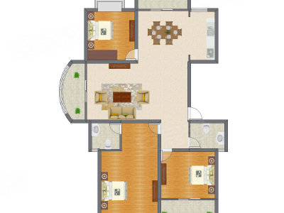 3室2厅 133.65平米