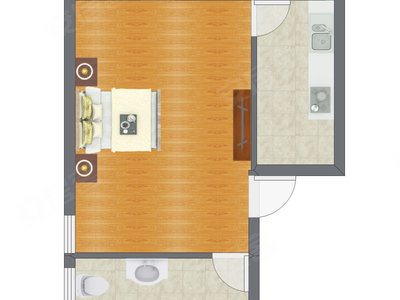 1室1厅 31.00平米