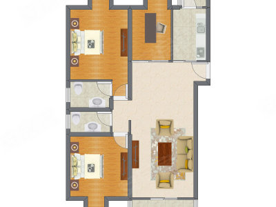 3室1厅 120.85平米