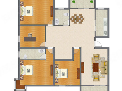 4室2厅 141.66平米