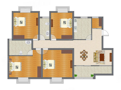 4室1厅 125.90平米