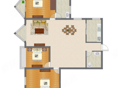 3室2厅 147.40平米