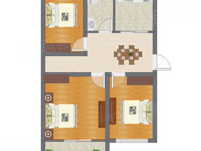 3室1厅 71.40平米