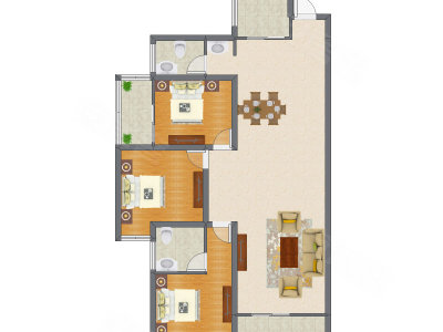 3室2厅 140.13平米
