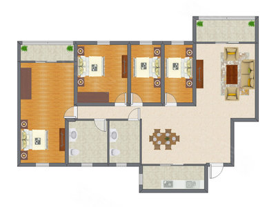 4室2厅 146.58平米