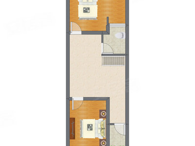 2室1厅 86.55平米户型图