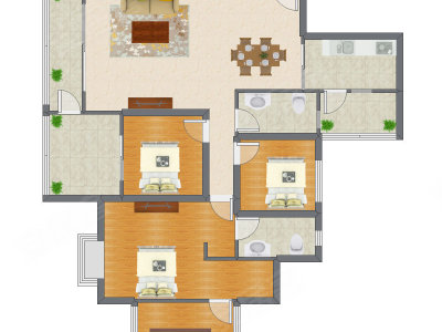 3室2厅 133.14平米
