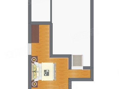 2室1厅 30.73平米