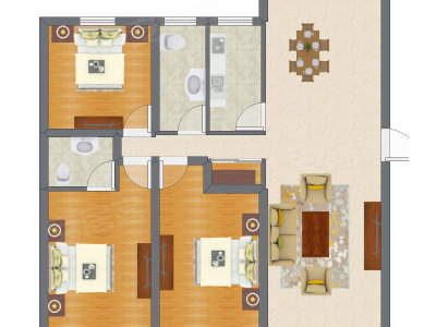 3室1厅 81.16平米