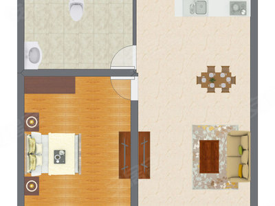 1室1厅 83.60平米