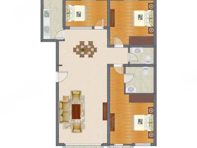 3室2厅 160.24平米
