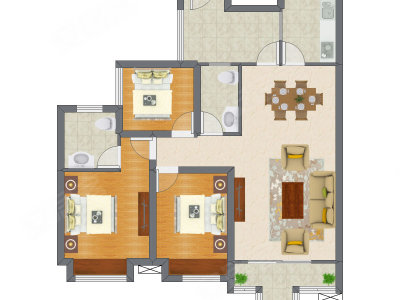 3室2厅 95.28平米