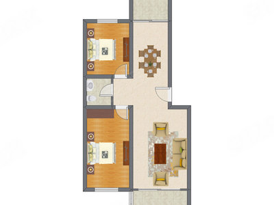 2室2厅 103.37平米