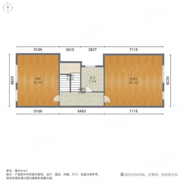 信达蓝庭(别墅)3室4厅3卫104.06㎡南北465万