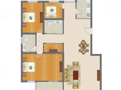 3室2厅 162.11平米