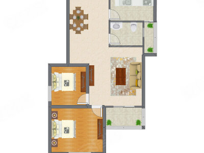 2室2厅 95.67平米