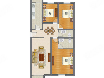 3室2厅 130.15平米