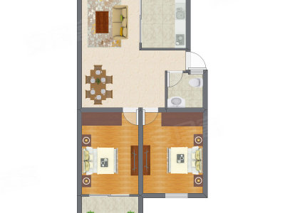 2室2厅 90.34平米