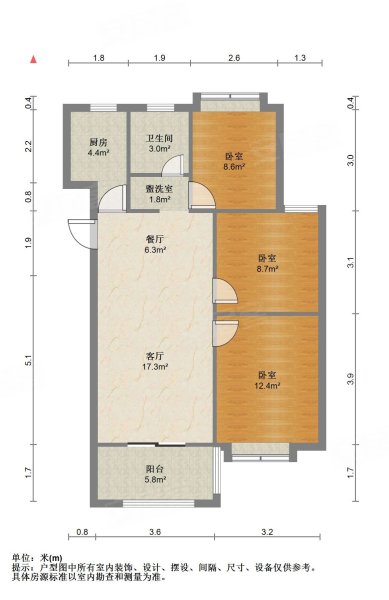 瑶海襄河家园户型面积图片