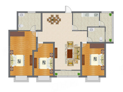 3室2厅 152.83平米