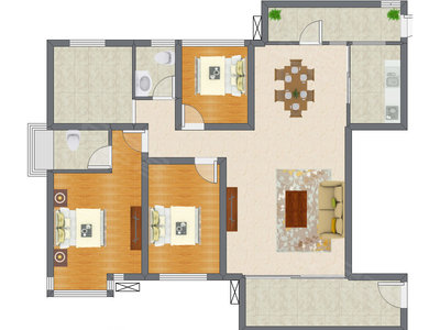 3室2厅 146.54平米