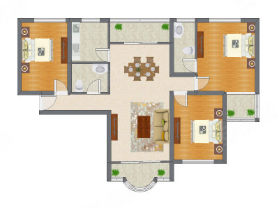 3室2厅 131.65平米