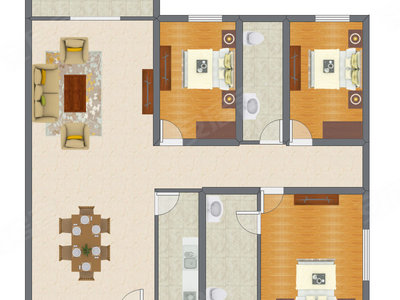 3室2厅 113.10平米