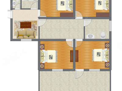4室1厅 88.50平米