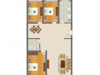 3室2厅 143.19平米