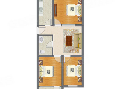 3室1厅 79.15平米
