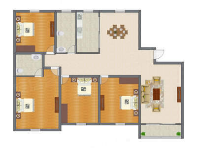 4室2厅 165.42平米