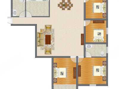 4室2厅 155.56平米