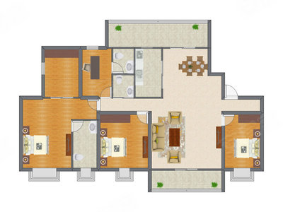 4室2厅 140.22平米