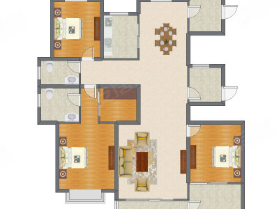 3室2厅 168.30平米