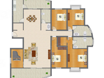 5室2厅 205.89平米