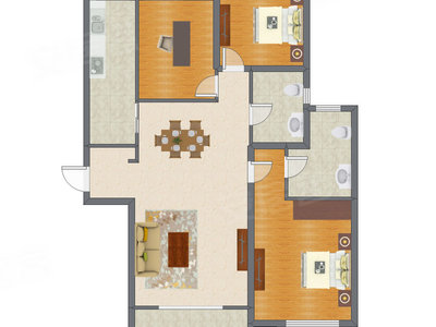 3室2厅 146.83平米