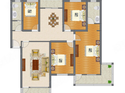 4室2厅 146.60平米