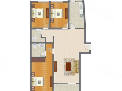 3室1厅 148.90平米