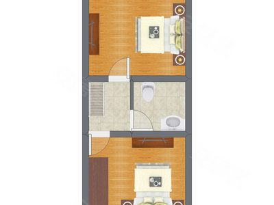 2室1厅 25.12平米