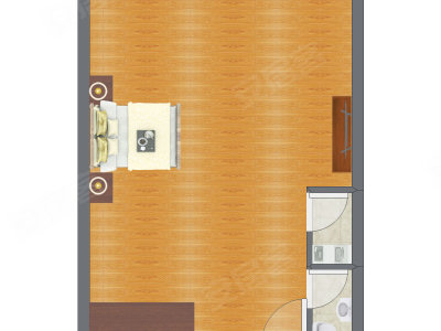 1室0厅 38.52平米