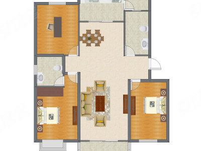 3室2厅 139.90平米