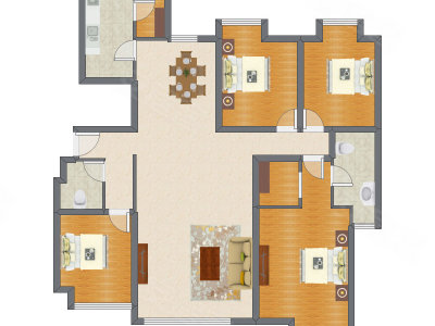 4室2厅 160.54平米