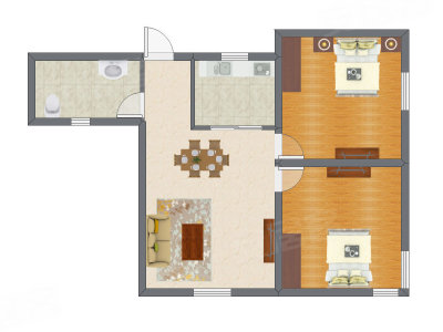 2室1厅 94.60平米