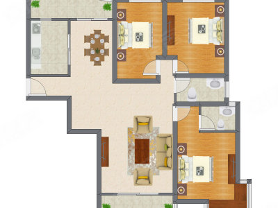 3室2厅 143.65平米