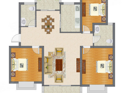 3室2厅 113.00平米